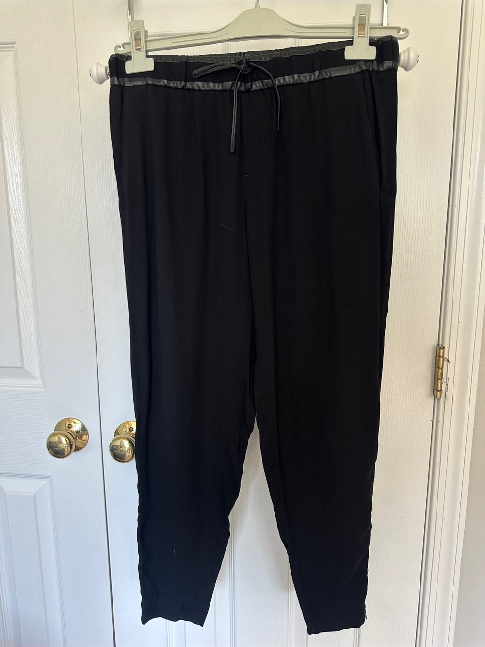 Helmut Lang Black Cropped Drawstring Pants